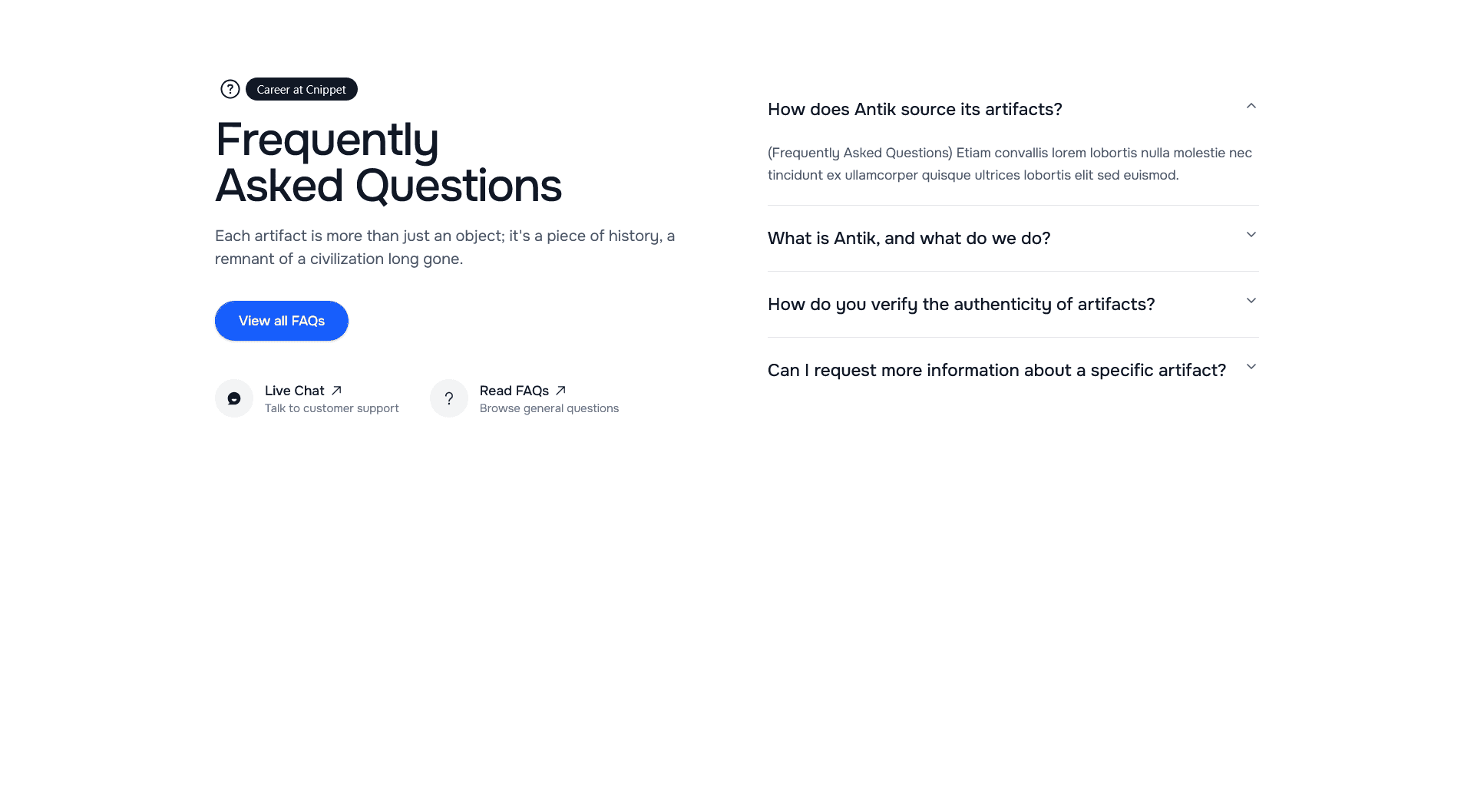 faq-1 section preview