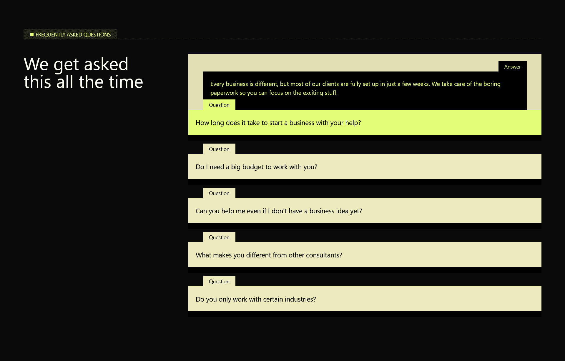 faq-5 section preview
