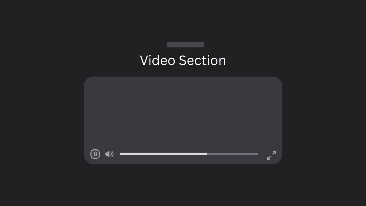 video section preview